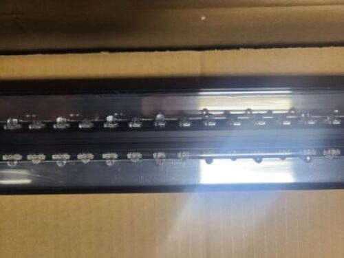 DESCRIPTION: (1) BOX OF (8) COMMERCIAL LED LIGHT BARSBRAND/MODEL: HUSSMANN #4441555RETAIL$: $189.99 EASIZE: 1783 X 378 X 165QTY: 1