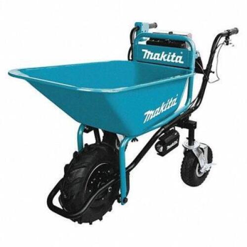 DESCRIPTION: (1) CORDLESS WHEELBARROW BRAND/MODEL: MAKITA #437J45 INFORMATION: BLUE RETAIL$: $1417.11 EA SIZE: 15-1/2" WHEEL DIAMETER QTY: 1