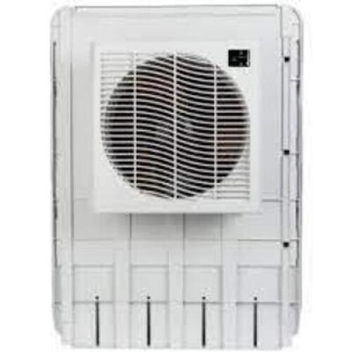 DESCRIPTION: (1) INDOOR-OUTDOOR WINDOW EVAPORATIVE COOLER BRAND/MODEL: MASTERCOOL #MCP44 INFORMATION: 3-SPEED/WHITE/3,200 CFM/COOLS UP TO 1,600 SQ-FT
