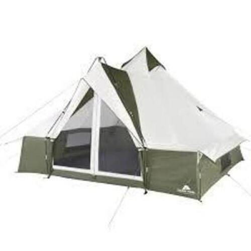 DESCRIPTION: (1) LODGE TENT BRAND/MODEL: OZARK TRAIL INFORMATION: GREEN RETAIL$: $139.00 EA SIZE: 8 PERSON QTY: 1