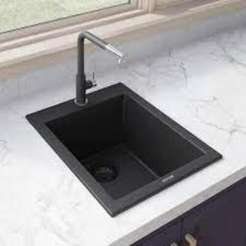 DESCRIPTION: (1) UNDERMOUNT SINGLE BASIN SINK BRAND/MODEL: RUVATI #RVG10T6BK INFORMATION: BLACK RETAIL$: $229.00 EA SIZE: 16" QTY: 1