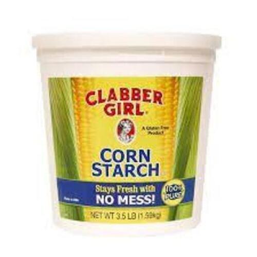 DESCRIPTION: (1) CASE OF (6) BOXES OF CORNSTARCH BRAND/MODEL: CLABBER GIRL #00387 RETAIL$: $50.00 EA SIZE: .3.5 LB EA BOX QTY: 1