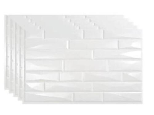 DESCRIPTION: (1) CASE OF (5) BACKSPLASH PANEL BRAND/MODEL: VISTA INFORMATION: WHITE RETAIL$: $72.39 EA SIZE: 18.25X24.25 QTY: 1