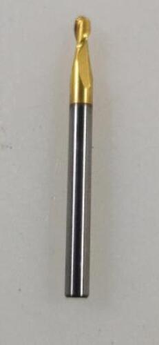 DESCRIPTION: (2) SOLID CARBIDE BQLL END MILL BRAND/MODEL: HERTEL 474613142 RETAIL$: 22.92 SIZE: 3/32" DIA 3/16" LOC QTY: 2