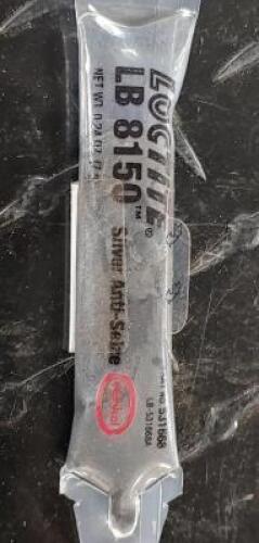 DESCRIPTION (30) LOCTITE LB8150 SILVER ANTI-SEIZE BRAND/MODEL LB8150 ADDITIONAL INFORMATION 30 PILLOW PACK CONTAINERS SIZE .24OZ THIS LOT IS SOLD BY T