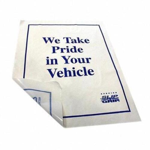 DESCRIPTION: (2) BOXES OF (500) PLASTIC CAR FLOOR MATS BRAND/MODEL: SLIP-N-GRIP #4GYU9 INFORMATION: WHITE RETAIL$: $83.68 PER BOX SIZE: 16-1/2" X 21"