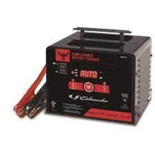 DESCRIPTION: (1) FARM AND RANCH BATTERY CHARGER BRAND/MODEL: SCHUMACHER ELECTRIC INFORMATION: BLACK RETAIL$: $169.99 EA QTY: 1