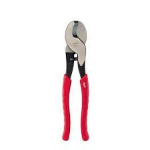 DESCRIPTION: (1) COMFORT GRIP CABLE CUTTING PLIERS BRAND/MODEL: MILWAUKEE #48-22-6104 INFORMATION: RED HANDLE RETAIL$: $26.99 EA QTY: 1