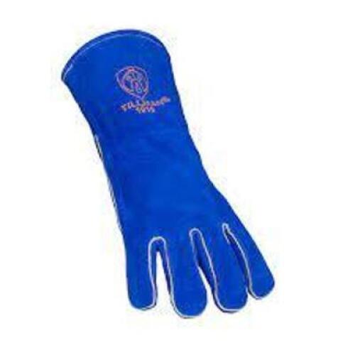 DESCRIPTION: (3) PAIRS OF STICK WELDING GLOVES BRAND/MODEL: TILLMAN #1018 INFORMATION: BLUE, SPLIT COWHIDE RETAIL$: $19.50 A PAIR SIZE: 14" LENGTH QTY