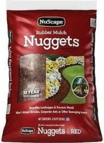 DESCRIPTION: (2) BAGS OF SHREDDED RUBBER BRAND/MODEL: NUSCAPE INFORMATION: RED RETAIL$: $18.00 EA SIZE: 0.8 CU FT EA QTY: 2