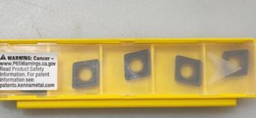 DESCRIPTION: (20) CCMT3252MW CARBIDE TURNING INSERTS BRAND/MODEL: KENNAMETAL CCMT09T308MW RETAIL$: $17.83 PER INSERT QTY: 20