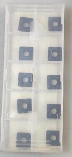 DESCRIPTION: (40) SOLID CARBIDE TURNING INSERTS BRAND/MODEL: KENNAMETAL SNMG322A-3G RETAIL$: $18.60 PER INSERT QTY: 40