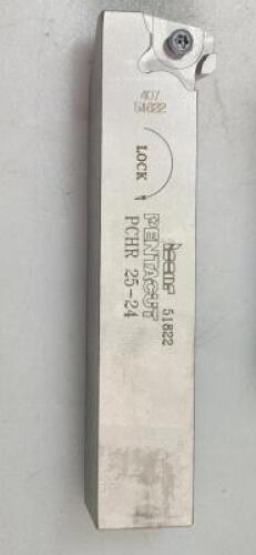 DESCRIPTION: (1) RIGHT HAND INDEXABLE PENTA GROOVING/CUT OFF TOOL BRAND/MODEL: ISCAR 02301629 RETAIL$: 162 SIZE: 25MM SQ SHANK QTY: 1