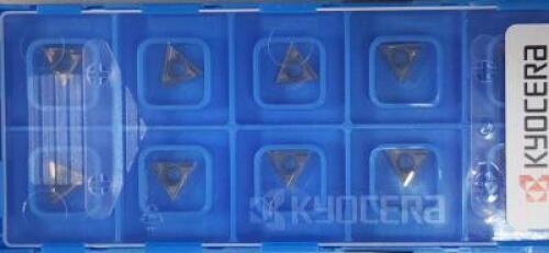 DESCRIPTION: (30) TGCT CARBIDE TURNING ISERTS BRAND/MODEL: KYOCERA TCGT151502FR-U RETAIL$: $14.85 PER INSERT QTY: 30