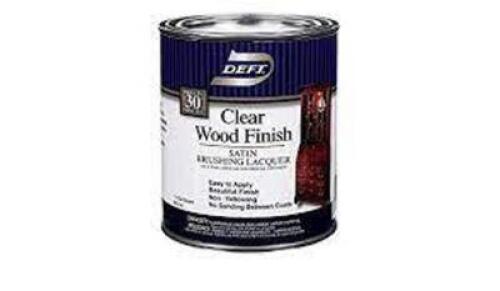 DESCRIPTION: (4) CLEAR WOOD FINISH BRUSHING LACQUER BRAND/MODEL: DEFT #DFT017/04 RETAIL$: $20.14 EA SIZE: 1 QT QTY: 4