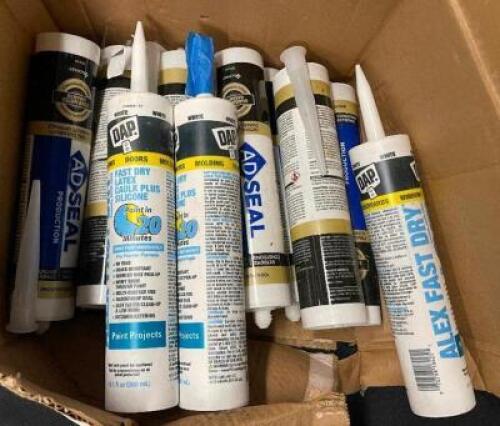 LARGE GROUP OF ASSORTED ADHESIVE / SEALANT / LIQUID NAILS