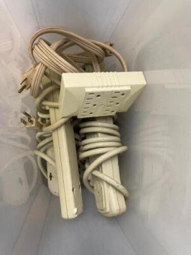 LARGE CONTAINER OF ELECTRICAL CORDS AND SURGE PROTECTORS