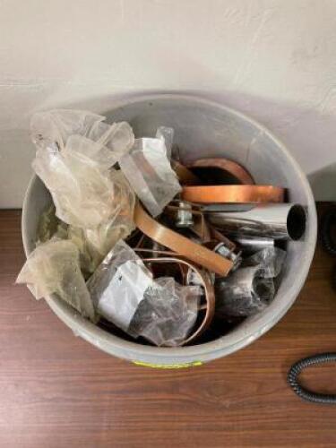 LARGE BIN OF ASSORTED PLUMBING PARTS