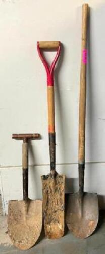 (3) ASSORTED SHOVELS AS SHOWN