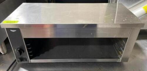 DESCRIPTION: VOLLRATH COUNTERTOP CHEESE MELTER BRAND / MODEL: VOLLRATH JW2 ADDITIONAL INFORMATION 120 VOLT, 1 PHASE. RETAILS NEW FOR $1000 LOCATION: A