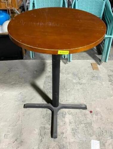 DESCRIPTION: 30" HIGH-TOP WOODEN DINING TABLE SIZE 30" X 43" LOCATION: AREA #6 QTY: 1