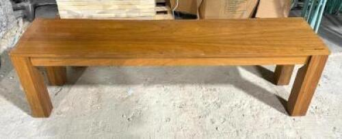 DESCRIPTION: 60" X 14" WOODEN BENCH LOCATION: AREA #6 QTY: 1