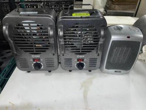 DESCRIPTION: (3) ASSORTED MINI ELECTRIC HEATERS ADDITIONAL INFORMATION WINTER IN COMING LOCATION: AREA #3 THIS LOT IS: ONE MONEY QTY: 1