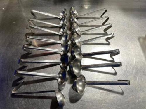 DESCRIPTION: (15) SHORT HANDLE STAINLESS LADLES LOCATION: AREA #2 THIS LOT IS: SOLD BY THE PIECE QTY: 15