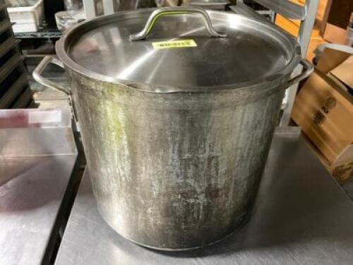 DESCRIPTION: 30 QT STAINLESS STOCK POT W/ LID LOCATION: AREA #1 QTY: 1