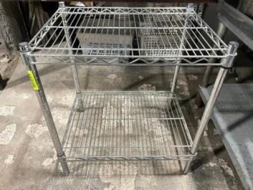 DESCRIPTION: 24" X 12" TWO TIER WIRE SHELF LOCATION: AREA #1 QTY: 1