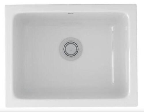 DESCRIPTION: (1) SINGLE BOWL UNDERMOUNT KITCHEN/LAUNDRY SINK BRAND/MODEL: ROHL/6347-00 INFORMATION: CRACKS ON CORNERS, SEE INSPECTION RETAIL$: $668.28