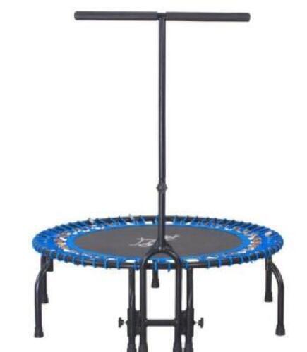 DESCRIPTION: (1) FITNESS BUNGEE TRAMPOLINE/REBOUNDER WITH REMOVEABLE PAD BRAND/MODEL: AIRZONE INFORMATION: BLUE RETAIL$: $65.38 SIZE: 38" QTY: 1