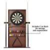 BARRINGTON 90" BALL AND CLAW LEG BILLIARD, POOL TABLE WITH CUE RACK AND DARTBOARD SET - 5