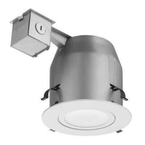 (2) - LITHONIA LIGHTING 5 IN. MATTE WHITE RECESSED GIMBAL INTEGRATED LED LIGHT KIT NIB