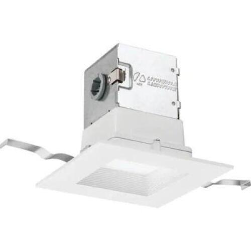 ONEUP SQUARE 4 IN. WHITE INTEGRATED LED RECESSED KIT