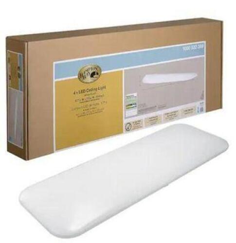 49 IN. X 18 IN. RECTANGULAR LIGHT FIXTURE LED FLUSH MOUNT HIGH OUTPUT 5500 LUMENS SMOOTH ACRYLIC LENS KITCHEN LIGHTING