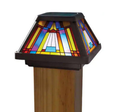 INGLENOOK SOLAR MULTI-COLOR OUTDOOR INTEGRATED LED POST CAP DECK LIGHT