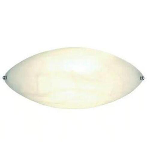 1-LIGHT WHITE ELLIPTICAL WALL SCONCE