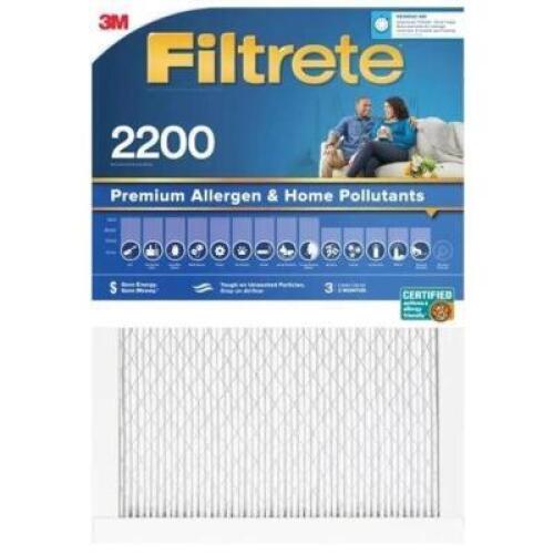FILTRETE 3M ULTRA ALLERGEN 2200 AIR FILTER 20X25 -3PACK