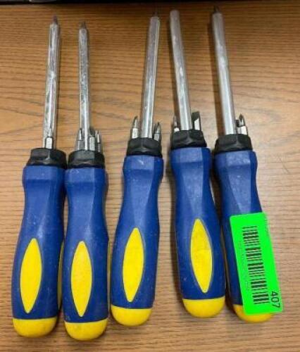 (5) - RATCHETING SCREW DRIVERS