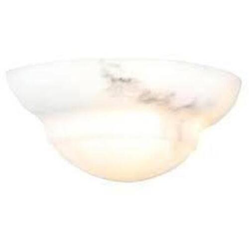 1-LIGHT WHITE SCONCE WITH ALABASTER SHADE