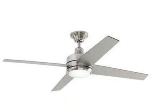 MERCER 52 IN. LED INDOOR BRUSHED NICKEL CEILING FAN