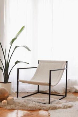 DESCRIPTION: (4) SLING ACCENT LOUNGE CHAIRBRAND/MODEL: ROOM ESSENTIALSINFORMATION: FLAT BLACKRETAIL$: $49.99&nbsp;EAQTY: 4