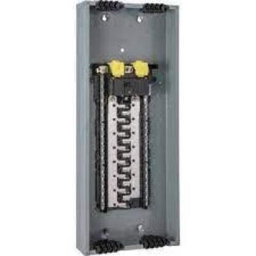 DESCRIPTION: (1) INDOOR MAIN CIRCUIT BREAKER BRAND/MODEL: HOMELINE #97814 RETAIL$: $194.99 EA SIZE: 3.75" X 39.37" X 14.12" QTY: 1