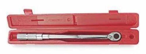 DESCRIPTION: (1) MICROMETER TORQUE WRENCH WITH CASE BRAND/MODEL: PROTO #426F17 INFORMATION: RED CASE RETAIL$: $1041.15 EA SIZE: 120 FT-LB TO 600 FT-LB