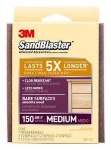 DESCRIPTION: (12) BARE SURFACE SANDING PADS BRAND/MODEL: 3M SANDBLASTER RETAIL$: $4.31 EA SIZE: 150 GRIT QTY: 12