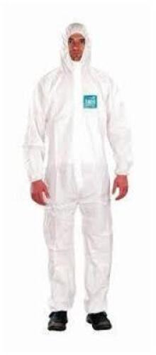 DESCRIPTION: (5) HOODED COVERALL BRAND/MODEL: ALPHATEC #681800C INFORMATION: WHITE RETAIL$: $246.00 TOTAL SIZE: XL QTY: 5