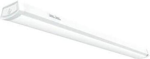 DESCRIPTION: (2) WRAPAROUND FIXTURE LAMP BRAND/MODEL: LITHONIA LIGHTING #FMLWL 48 AL04 8SWW2 INFORMATION: WHITE RETAIL$: $75.00 EA SIZE: 4X6 FT QTY: 2