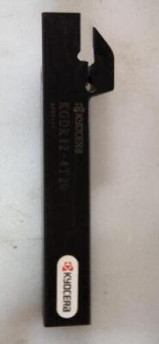 DESCRIPTION: (1) EXT. R.H INDEXABLE GROOVING TOOLHOLDER BRAND/MODEL: KYOCERA KGDR12-4T20 RETAIL$: 167.02 SIZE: 4mm to 5mm width QTY: 1