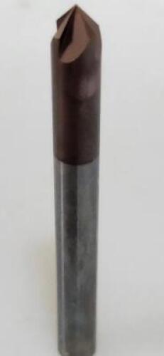 DESCRIPTION: (4) SOLID CARBIDE CHAMFER MILL BRAND/MODEL: GUHRING 6784 RETAIL$: $ 58.83 EA SIZE: 6mm 90 DEG INCL. ANGLE QTY: 4